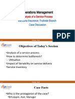 Operations Management: Analysis of A Service Process