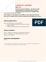 Module 2: Most Essential Learning Competencies (Melcs)