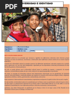 Ficha de Trabajo Sobre Identidad y Diversidad