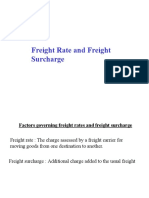 Freight Rate and Freight Surcharge