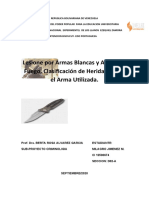 Tipos de Leciones Por Armas Blanca y de Fuego Ii