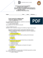 Evaluacion Diagnostica de La Materia D.O