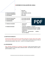 Esquema - Modelo de Informe de Evaluación Del Habla