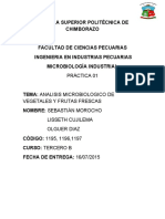 Analisis Microbilogico de Frutas y Verduras PDF