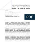 Aiello y Grandoli Evaluación Institucional en IES y Universidades