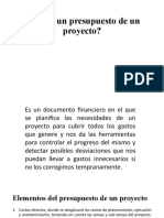 Qué Es Un Presupuesto de Un Proyecto