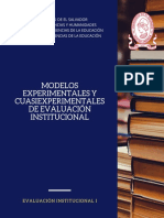 Modelos Experimentales y Cuasiexperimentales de La Evaluaci N Institucional