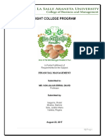 Night College Program: Financial Management