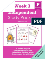 Independent Study Packet Preschool Week 3