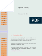 Option Pricing: December 11, 2019