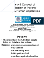 Poverty and Concept of Feminisation of Poverty' - Poverty & Human Capabilities by Prof. Vibhuti Patel