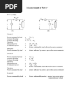 Measurement of Power: Power in DC Circuits