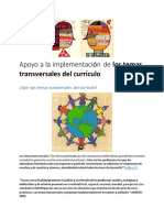 Apoyo A La Implementación de Los Temas Transversales Del Currículo