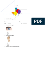 Examen de Admisión Inglés Primero