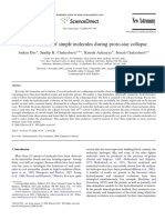 Time Evolution of Simple Molecules During Proto-Star Collapse