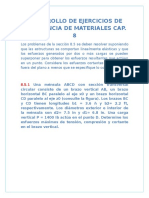 Desarrollo de Ejercicios de Resistencia de Materiales PDF