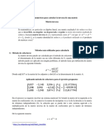 Metodos para Calcular La Matriz Inversa