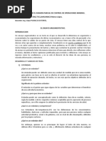 Ensayo Sobre El Examen Parcial de Control de Operaciones Mineras