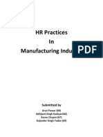 HR Practices in Manufacturing Industry