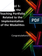 Building The Teaching Portfolio Related To The Implementation of The Modalities