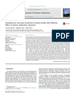 Ozonation Pre and Post Treatment of Denim Textile Mill Effluents Effect of Cleaner Production Measures