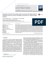 Recycling of Pad-Batch Washing Textile Wastewater Through Advanced Oxidation Processes and Its Reusability Assessment For Turkish Textile Indust