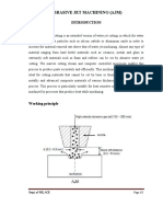 Abrasive Jet Machining (Ajm) : Dept. of ME, ACE