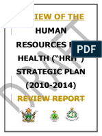 HRH Strategic Plan (2010-2014) Review Report August 2017 (Draft For MoHCC Review)