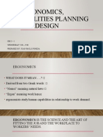 Ergonomics, Facilities Planning and Design: HM 3 - 1 WEDNESDAY 5:00 - 9:00 Prepared By: Juan Paolo Pineda