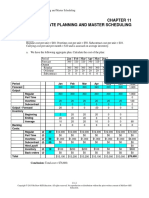 Aggregate Planning and Master Scheduling: Solutions