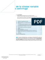 Application de La Vitesse Variable Au Pompage Centrifuge: Jean Bonal