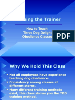 Training The Trainer: How To Teach Three Dog Delight Obedience Classes