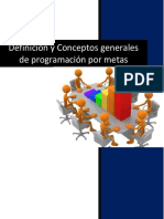 Definicion y Conceptos Generales de La Programacion Por Metas