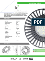 LED High Bay - 200W: Parameters