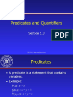 Predicates and Quantifiers: Section 1.3