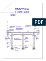 Reinforcement Detailing Section at Middle Span of Girder