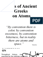 Ideas of Ancient Greeks On Atoms