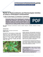 Review On Phytoconstituents and Pharmacological Activities of Leaves of Ormocarpum Cochinchinense