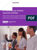 b1 Preliminary For Schools Classroom Posters and Activities PDF