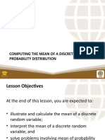 Computing The Mean of A Discrete Probability Distribution