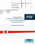 ANNEXE 3 - Cahier Des Charges Étude de Faisabilité Dun Projet Dautoconsommation Photovoltaïque