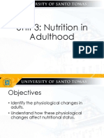 Unit 3: Nutrition in Adulthood