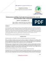 Mathematical Modelling of Petrophysical Parameters For Reservoircharacterization Using Well Log Data