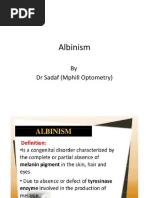 Albinism: by DR Sadaf (Mphill Optometry)