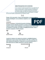 Propiedades Fisicoquímicas de Los Alcoholes