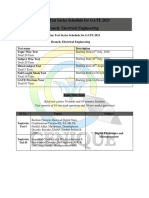 Online Test Series Schedule For GATE 2021 Branch: Electrical Engineering