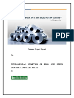 Fundamental Analysis of Iron and Steel Industry and Tata Steel Indiabulls