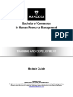 BCom HRM - Training and Development