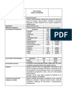 Diseño de Ficha Tecnica Materias Primas