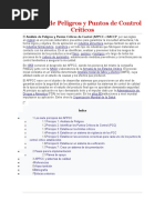 Análisis de Peligros y Puntos de Control Críticos